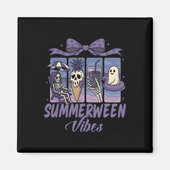 Íman Summerween Vibes Skeleton Ghost Beach Party Hallow (Frente)