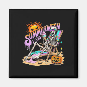 Íman Summerween Vibes Skeleton Pumpkin Férias Spooky
