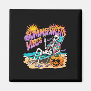 Íman Summerween Vibes Skeleton Pumpkin Férias Spooky