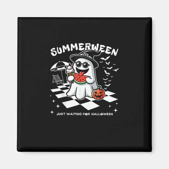Íman Summerwin Spooky Halloween Summer Vibes Pumpkin G (Frente)