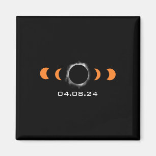 Íman Sun Eclipse Solar Total Abril 8 2024 Caminho Do To