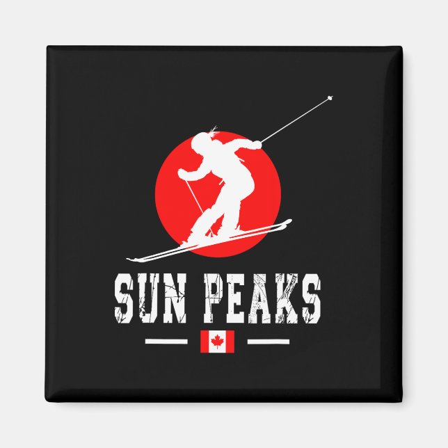 Íman Sun Peaks Canada Ski Resort Rocky Mountain Canadi (Frente)