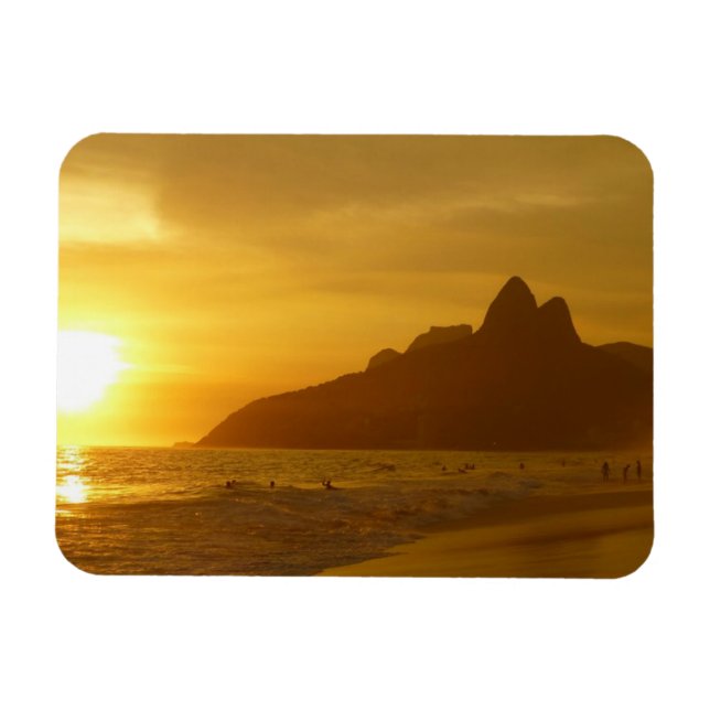Íman Sun Set na praia de Ipanema, Brasil (Horizontal)