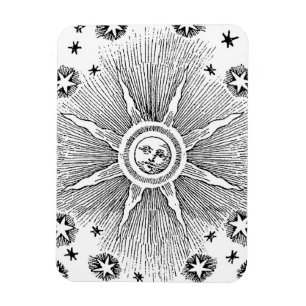 Íman Sun Stars Antiguamente Night Sky Medieval Zodieval