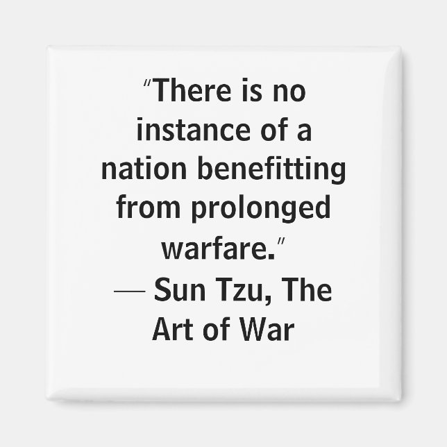 Íman Sun Tzu Art of War cita guerra nacional (Frente)