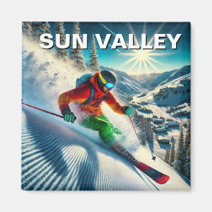 Íman Sun Valley Idaho Skiing Skiier