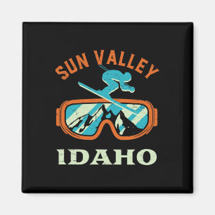 Íman Sun Valley Idaho Vintage Retro Skiing E Snowboar