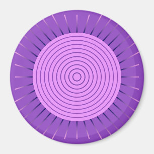 Íman Sunburst Geométrico Moderno - Roxo Ametista