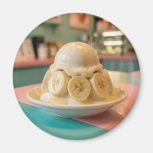 Sundae de Banana de Resina | Loja de Sorvete Retrô