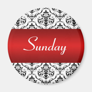 Íman Sunday Red - Damask Magnet