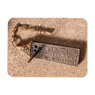 Íman Sundial, prata e ouro portáteis, século X (d