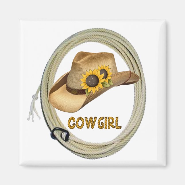 Íman Sunflower Cowgirl Magnet (Frente)