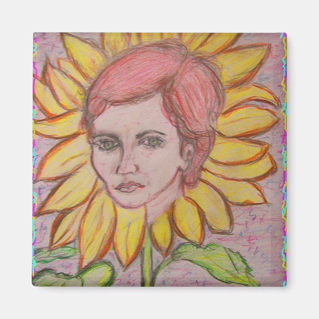 Íman Sunflower Girl (Frente)