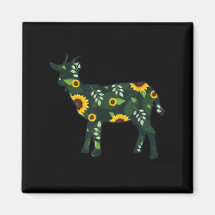Íman Sunflower Girl Floral Goat Kid Havaiano