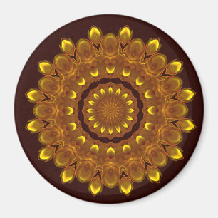 Íman Sunflower Kaleidoscope Mandala