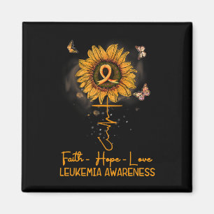 Íman Sunflower Orange Ribbon Christian Leukemia Awarene