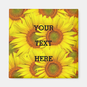 Íman Sunflower Rustic Floral Summer Yellow Casamentos