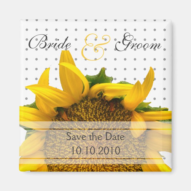 Íman Sunflower Save-The-Date (Frente)
