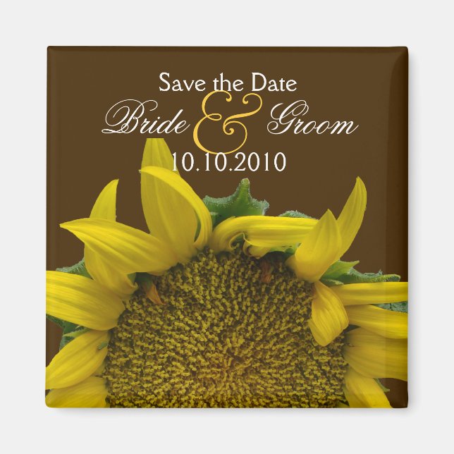 Íman Sunflower Save-The-Date (Frente)