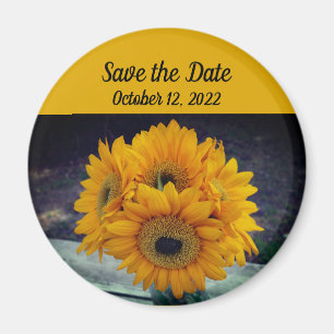 Íman Sunflower Save the Date Sunflower Event Favor