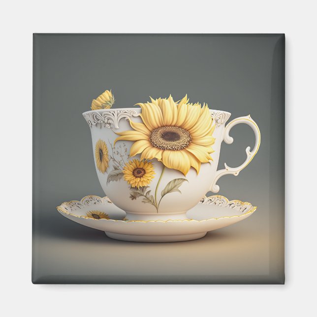 Íman Sunflower Teacup (Frente)