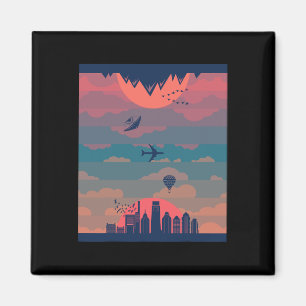 Íman Sunrise — Ciclo Sunset Da Terra Do Dia E Da Noite 