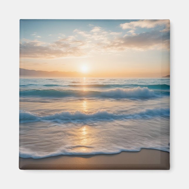 Íman Sunrise Sobre a Praia (Frente)