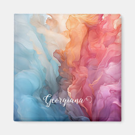 Íman Sunset Colorido Personalizado em Tinta de Álcool n