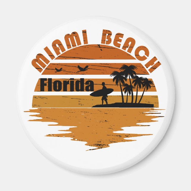 Íman Sunset de colheita da Flórida de Miami Beach (Frente)