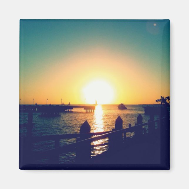 Íman Sunset de inverno em Key West Magnets (Frente)