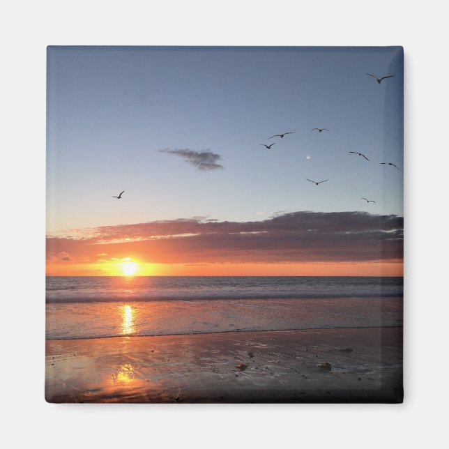 Íman Sunset de praia em lua (Frente)