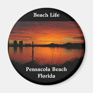 Íman Sunset na praia de Pensacola