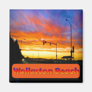 Íman Sunset na praia de Wollaston