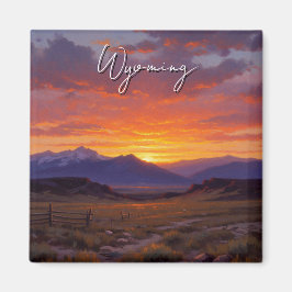 Íman Sunset na Viagem de Wyoming
