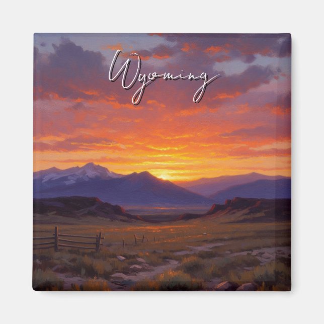 Íman Sunset na Viagem de Wyoming (Frente)