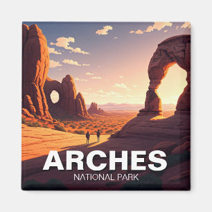 Íman Sunset no Parque Nacional de Moab Utah Arches