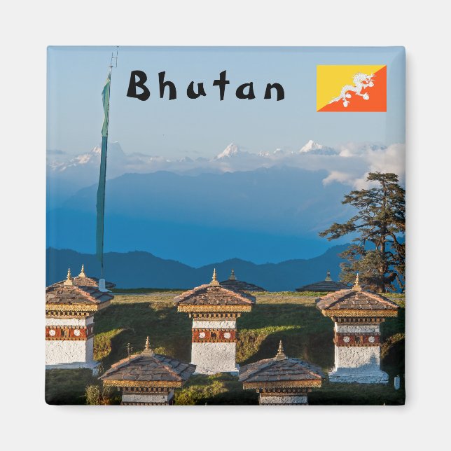 Íman Sunset on Dochula Pass - Butão, Himalaya (Frente)