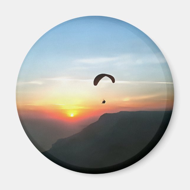 Íman Sunset Paraglide Wanderlust Arte Esportiva Extreme (Frente)