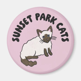 Íman Sunset Park Cats | Magnet | Almond Rescue Cat 