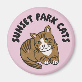 Íman Sunset Park Cats | Magnet | Lenny Rescue Cat Cute 
