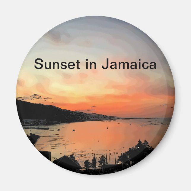 Íman Sunset (pôr do sol) na Jamaica (Frente)