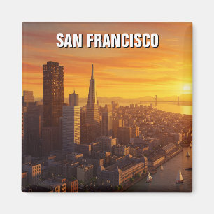 Íman Sunset San Francisco Skyline California Viagem