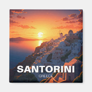 Íman Sunset Santorini Viagem das Ilhas Gregas