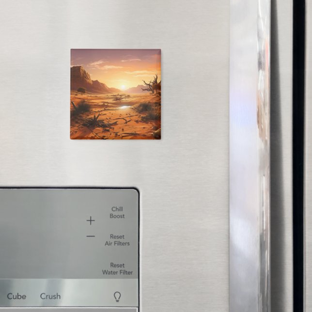 Íman Sunset sobre Deserto (In Situ (Fridge))