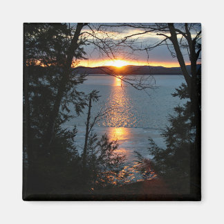 Íman Sunset Sobre Forest Lake Magnet