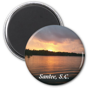 Íman Sunset sobre o lago Marion Santee SC