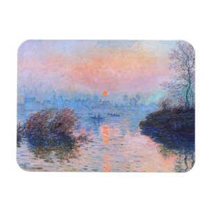 Íman Sunset sobre o Seine Claude Monet