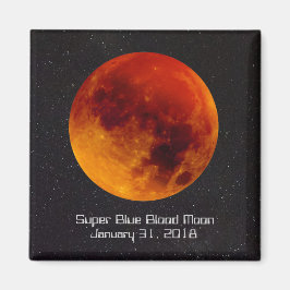 Íman Super Blue Blood Moon 2018 Uma rara e especial cat