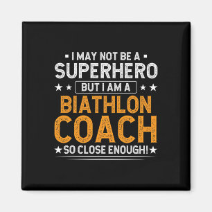 Íman Super Herói Biathlon Treinador Funny Biathlon Trei