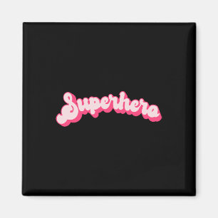 Íman Super-herói - Doce Rosa Vintage Retro Halloween Su